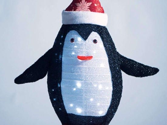 Χριστουγεννιάτικη Διακοσμητική Φιγούρα Penguin Με Φως Led X07402165 66x32x72cm Multi Aca