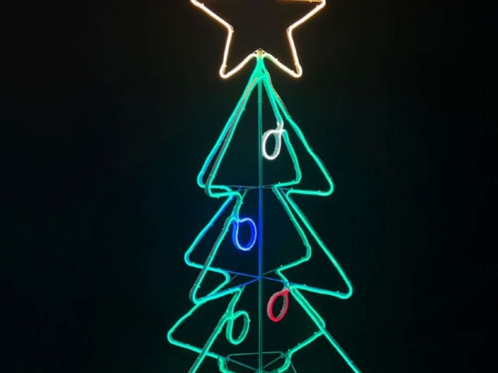 Φωτοσωλήνας 3D Christmas Tree 1000 Led X081000359 75x75x130+150m 60W Multi Aca