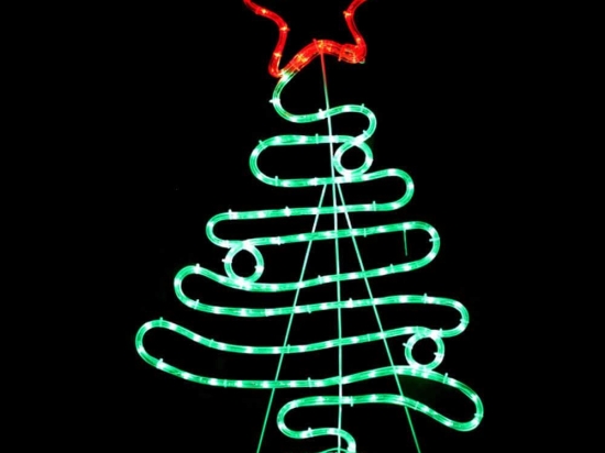 Φωτοσωλήνας Christmas Tree 132 Led X081324519N 54x90+150cm 24,6W Green-Red Aca