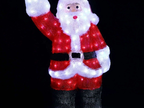 Χριστουγεννιάτικη Διακοσμητική Φιγούρα Waving Santa Με Φως Led X08150228 30x27x60cm Multi Aca