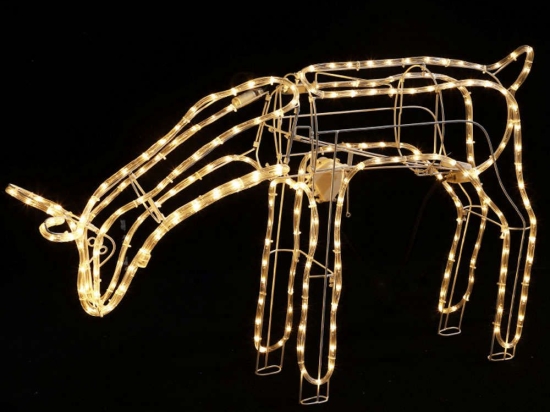 Φωτοσωλήνας Feeding Reindeer With Motor 240 Led X08240124 110x25x65+150cm 42W Clear Aca