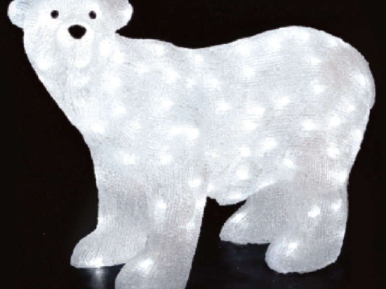 Χριστουγεννιάτικη Διακοσμητική Φιγούρα Back Bear Με Φως Led X082402229 97x42x75cm White Aca