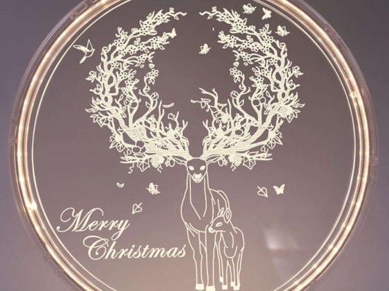 Χριστουγεννιάτικο Διακοσμητικό Κρεμαστό Reindeer X08241254 21x21,6cm Clear Aca