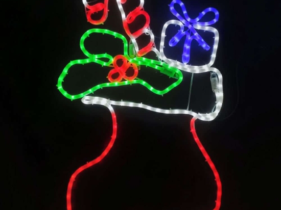 Φωτοσωλήνας Sock With Present 252 Led X082523526 53x78+150cm 31,5W Multi Aca