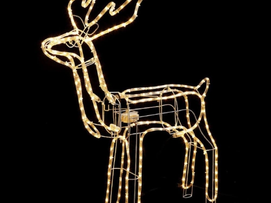 Φωτοσωλήνας Standing Reindeer With Motor 264 X08264124 100x58x116+150cm 46,2W Clear Aca