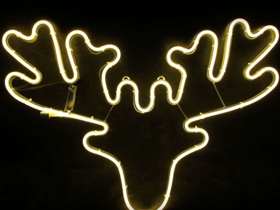 Φωτοσωλήνας Reindeer Head 300 Led X083001414 60,5x42+150cm 18W Yellow Aca