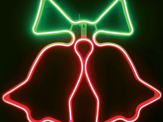 Φωτοσωλήνας Double Bells 300 Led X0830034112 62x50+150cm 18W Red-Green Aca
