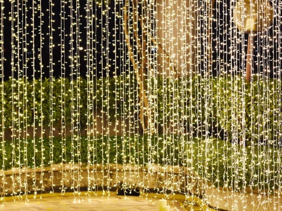 Χριστουγεννιάτικα Λαμπάκια Κουρτίνα 360 Led X08360114 200x200cm 5,6W Green Aca