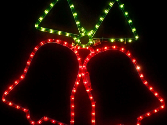 Φωτοσωλήνας Double Bells 108 Led X083633112 55x55+150cm 50,4W Red-Green Aca