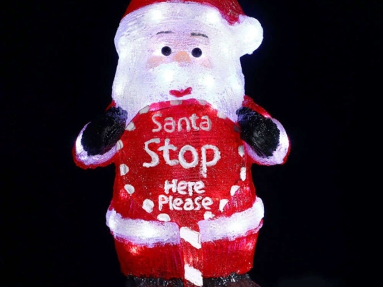 Χριστουγεννιάτικη Διακοσμητική Φιγούρα Standing Santa Με Φως Led X0860228 24,5x18x40,5cm Multi Aca