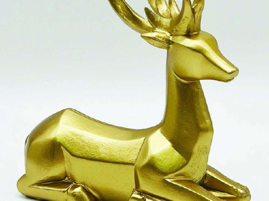 Διακοσμητικό Ελάφι X156613 16x6x15cm Gold Aca