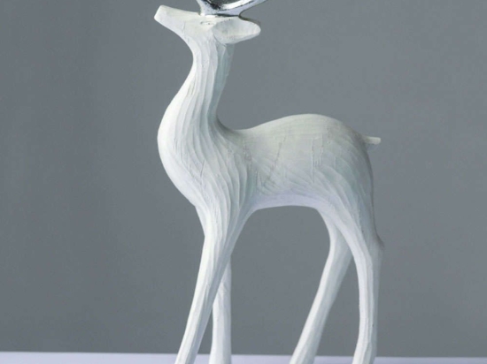 Διακοσμητική Φιγούρα Ελάφι X1574716 16x7x31cm White-Silver Aca