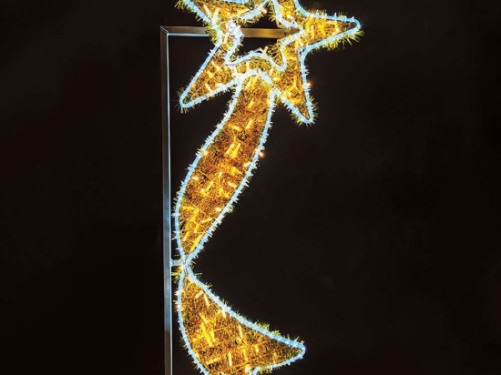 Φωτοσωλήνας Falling Star With Ribbon 372 Led X1737212112 60x150+150cm 32W Yellow-White Aca