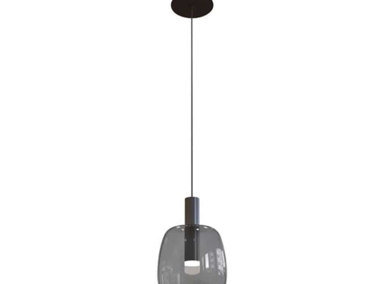 Φωτιστικό Οροφής Led 1967 5W 3000K 90Lm Grey-Black Μέταλλο,Γυαλί