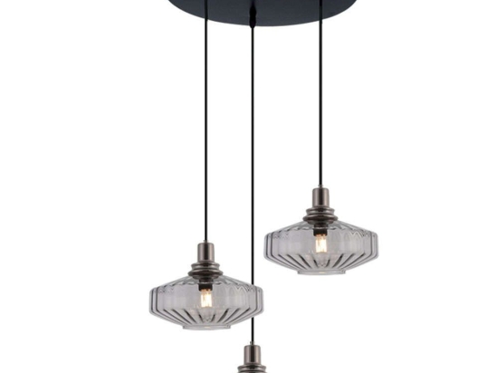 Φωτιστικό Οροφής 23014 Φ50x140cm 3xE27 40W Dark Grey