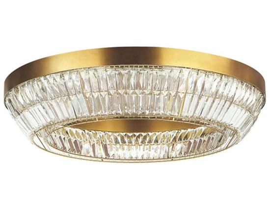 Φωτιστικό Οροφής - Πλαφονιέρα 23049 Φ80x15,8cm Dim Led 3350lm 55W 3000K Brass