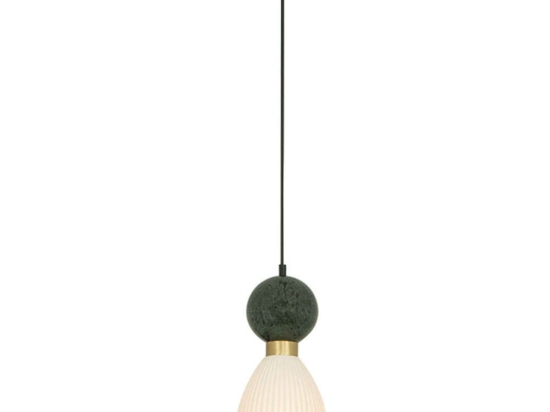Φωτιστικό Οροφής 23237 Φ14x33cm 1xE14 15W Marble Green-Brass