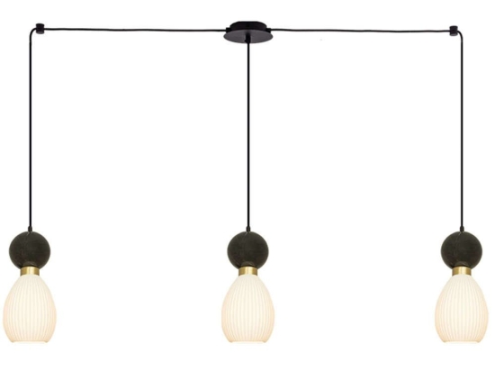 Φωτιστικό Οροφής 23243 110x140cm 3xE14 15W Marble Black-Brass