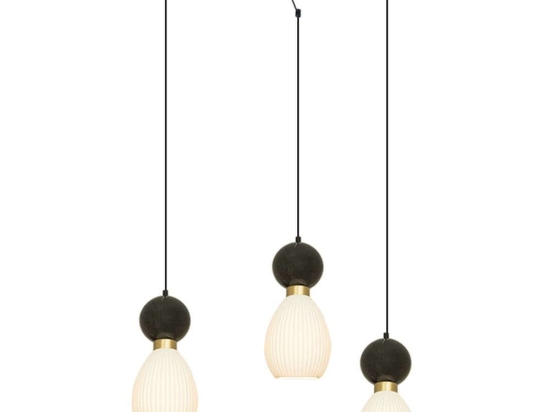 Φωτιστικό Οροφής 23245 80x140cm 3xE14 15W Marble Black-Brass