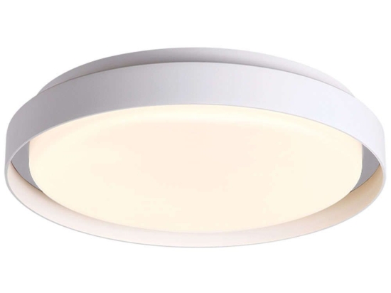 Φωτιστικό Οροφής - Πλαφονιέρα E326 Φ27x7,5cm Led 2041lm 20W 3000K White Αλουμίνιο,PC