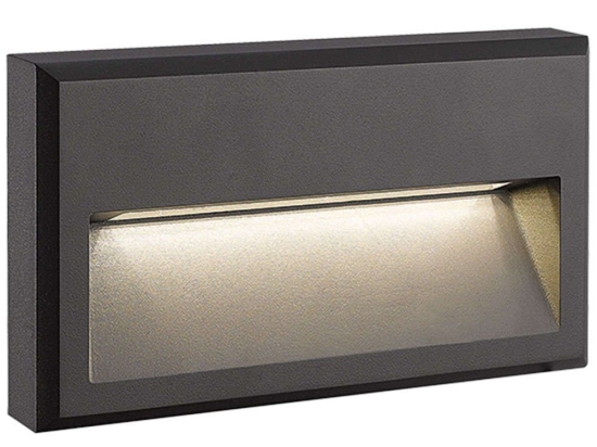 Φωτιστικό Τοίχου Χωνευτό E347 22,7x3,5x12,7cm Led 420lm 6W 3000K Graphite