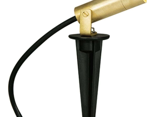 Φωτιστικό Δαπέδου Κήπου Με Καρφί E403 Φ2,2x7cm Led 130lm 2,3W 2700K Brass