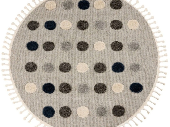Χαλί Fano 394 Dots Grey-Multi Obsession 133X133cm Round