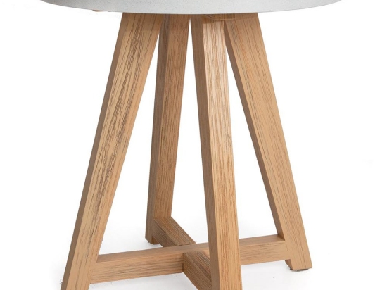 Τραπέζι Bistro Noria 0800019 70x70x75cm Natural-White Soulworks