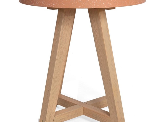 Τραπέζι Bistro Noria 0800021 70x70x75cm Natural-Orange