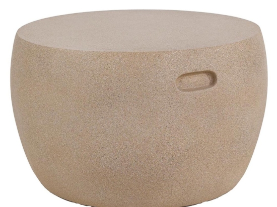 Τραπέζι Καθιστικού Randel Round 0800056 60x60x39cm Sand Soulworks