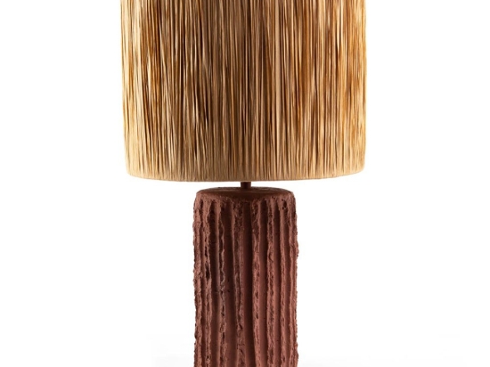 Φωτιστικό Επιτραπέζιο 0880003 36x36x60cm Brown-Yellow Soulworks