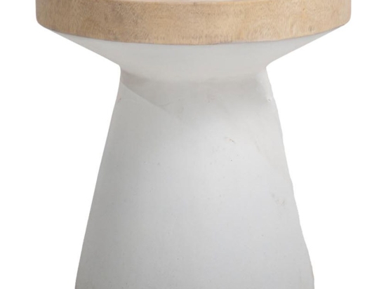 Τραπέζι Βοηθητικό Lind 0900003 40x40x40cm Natural-White Soulworks