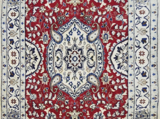 Χειροποίητο Χαλί Persian Nain Wool-Silk 197Χ117 197Χ117cm