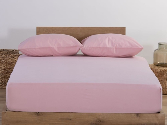 Σεντόνι Με Λάστιχο Jersey Pink Nef-Nef Υπέρδιπλo 160x230cm Με Λάστιχο 100% Βαμβάκι