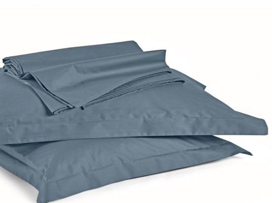Σεντόνι True Col 4229 Grey Blue Kentia Διπλό 210x270cm 100% Βαμβακερό Περκάλι