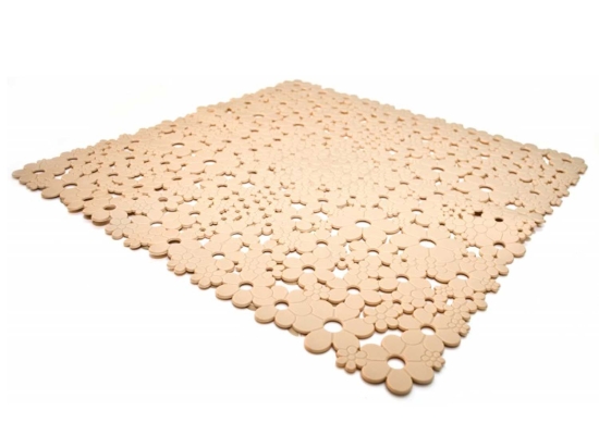 Πατάκι Αντιολισθητικό Fiore 00088.007 Beige 54Χ54 54x54cm PVC