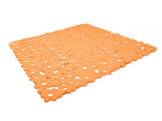 Πατάκι Αντιολισθητικό Fiore 00088.004 Orange 54Χ54 54x54cm PVC