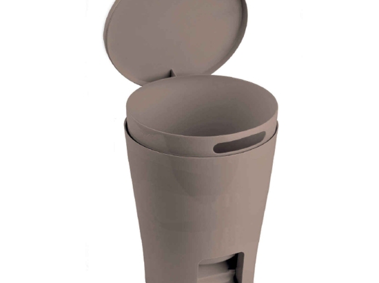 Κάδος Απορριμμάτων Diabolo 06706.009 Taupe Πλαστικό