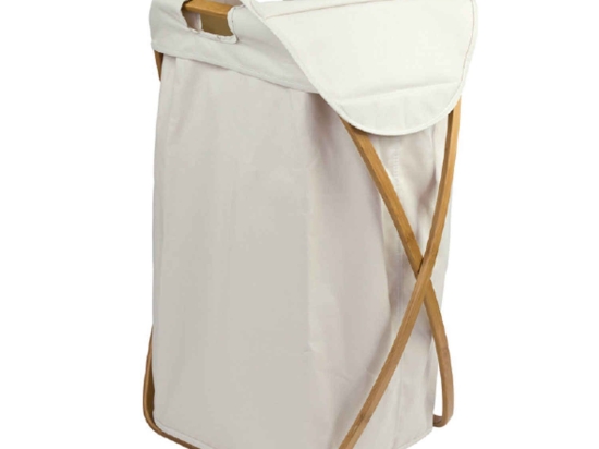 Καλάθι Απλύτων Owly Single 05074.003 Beige 39X46X66 cm Bamboo-Πολυέστερ