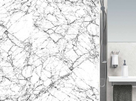 Κουρτίνα Μπάνιου Marmo 02459.001 1.80x2.00 Υφασμάτινη Grey 180Πx200Υ Πολυέστερ