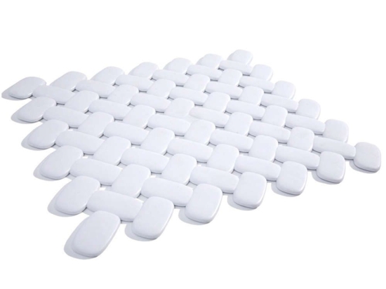 Ταπέτο Νεροχύτη Αντιολισθητικό  Bricks Curved 06016.001 31x27,5cm White PVC