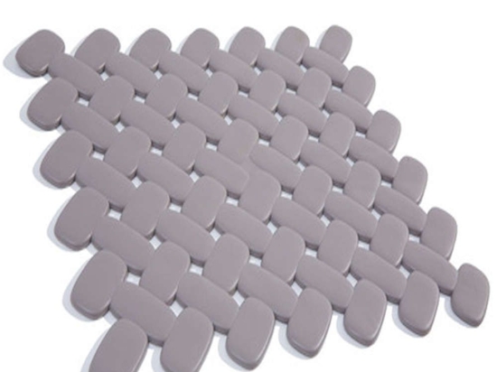 Ταπέτο Νεροχύτη Αντιολισθητικό  Bricks Curved 06016.003 31x27,5cm Taupe PVC