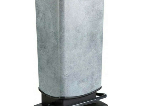 Κάδος Απορριμμάτων Paso Beton 06925.001 - 1754110766 40Lt Grey-Black Μέταλλο,Πλαστικό
