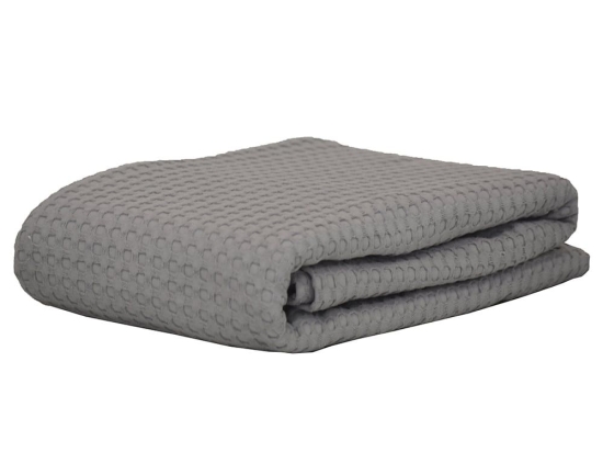Κουβέρτα Πικέ Grey Michelle Anna Riska Ημίδιπλο 160x240cm 100% Βαμβάκι