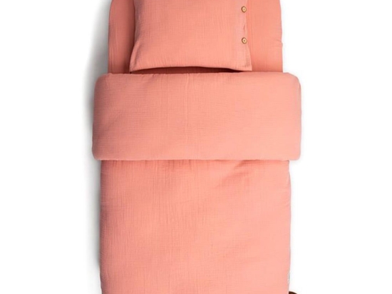 Παπλωματοθήκη Βρεφική 0200 (Σετ 2τμχ) Coral Pink Funna Baby Bamboo, Βαμβάκι