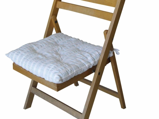 Μαξιλάρι Καρέκλας 583-20 White-Ciel Viopros 40Χ40 40x40cm 100% Βαμβάκι