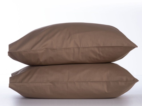 Μαξιλαροθήκες Basic (Σετ 2τμχ) Brown Nef-Nef 52 X 72 100% Βαμβάκι