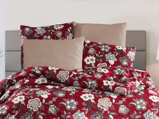 Σεντόνι Σετ 4Τμχ 3139 Bordeaux Nexttoo Υπέρδιπλο 240x260cm 100% Βαμβακερό Περκάλι