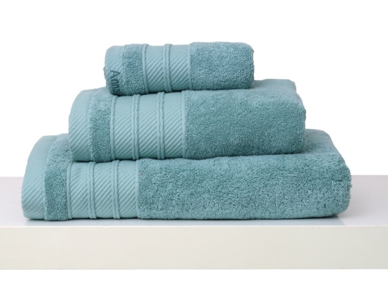 Πετσέτα Με Φάσα Soft Lake Blue Anna Riska Σώματος 70x140cm 100% Βαμβάκι