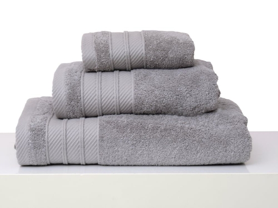 Πετσέτα Με Φάσα Soft Grey Anna Riska Χεριών 30x50cm 100% Βαμβάκι
